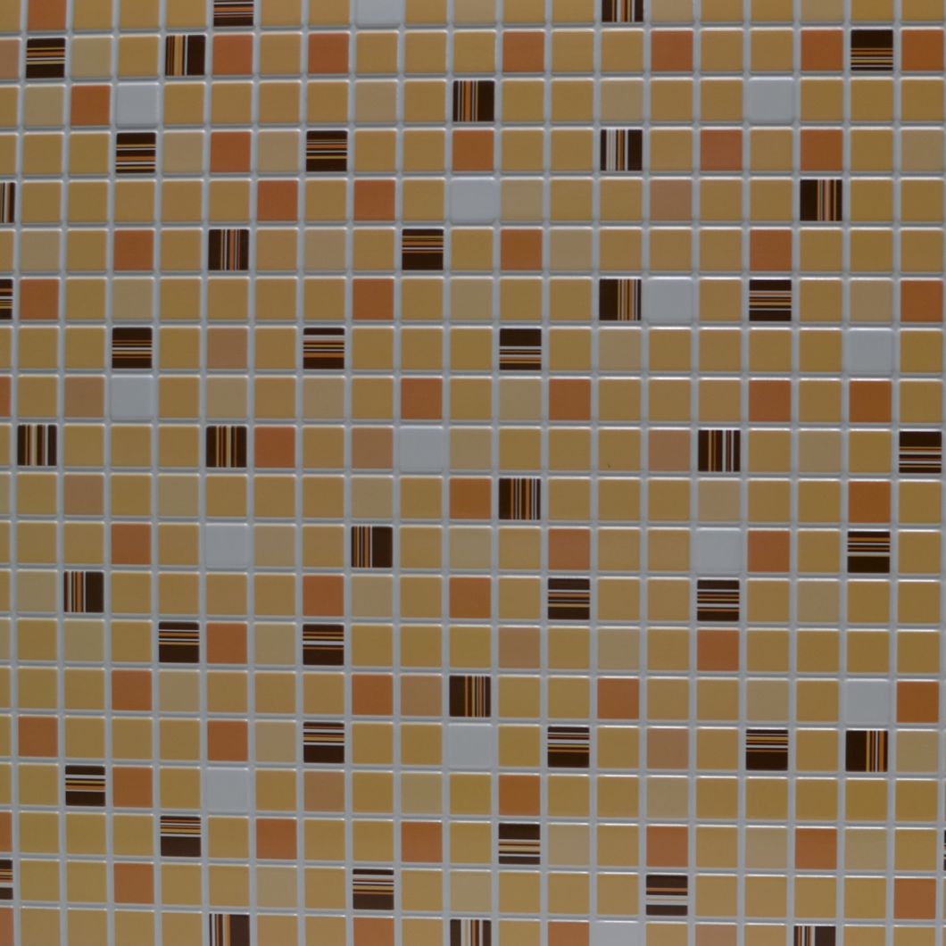 Панель стінова декоративна пластикова мозаїка ПВХ "Коричнева Кава" 956 мм х 480 мм, Коричневий, Коричневий