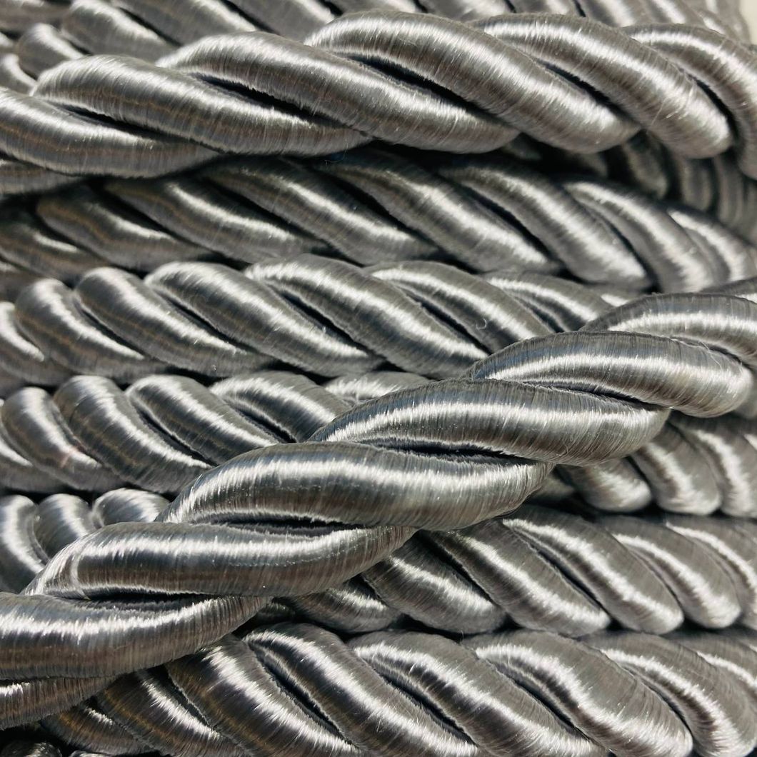 Шнур декоративный кант для натяжных потолков Однотонный серый 0,014 х 1м (канат т15), серый, серый