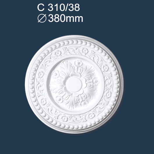 Розетка потолочная круглая диаметр 38 см (200-С310/38), Белый