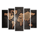 Картина модульная 5 частей Карта мира 80 х 120 см