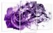 Модульна картина у вітальню/спальню для інтер'єру "Фіолетова троянда" 3 частини 53 x 100 см (MK30185_E)