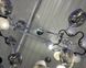 Люстра стиль Loft - "Молекула" 5 ламп ХРОМ серые дымчатые плафоны, серый, серый