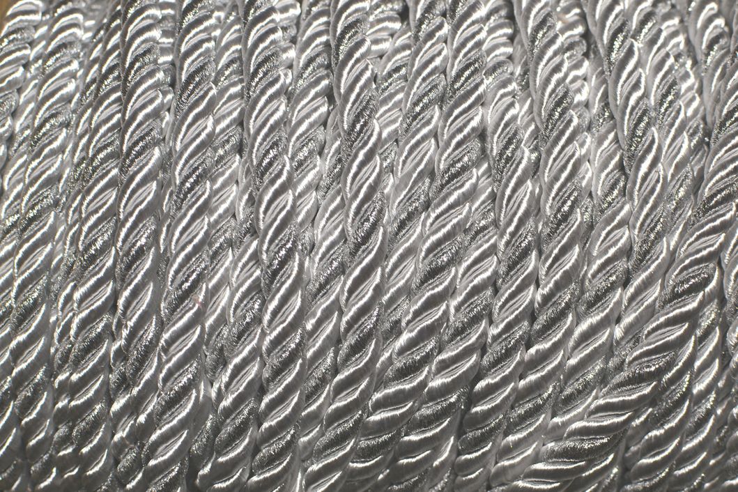 Шнур декоративный кант для натяжных потолков Белое серебро белый 0,010 х 1м