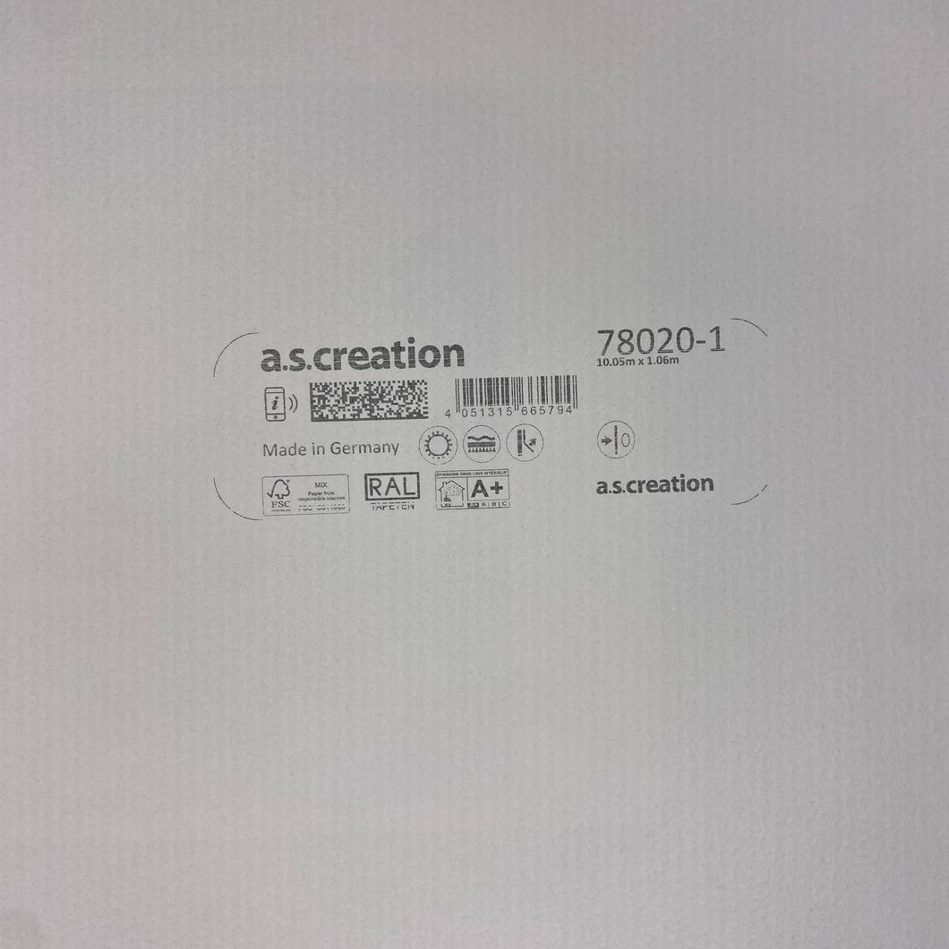 Обои виниловые на флизелиновой основе светло бежевые AS Creation Deluxe 1,06 х 10,05м (78020-1)