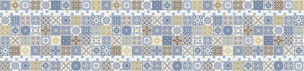 Набор панелей декоративное панно ПВХ "Майолика" 2766 мм х 645 мм, Синий, Синий