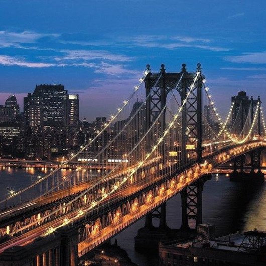 Фотошпалери звичайний папір Манхеттенський міст 8 аркушів 196 см х 140 см
