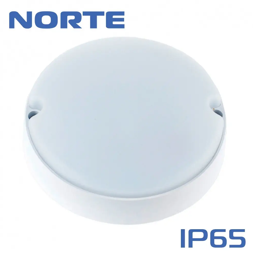 Світильник світлодіодний 1-NCP-1400 8W 6500K круг IP65 TM NORTE USD (1-NCP-1400), Білий, Білий