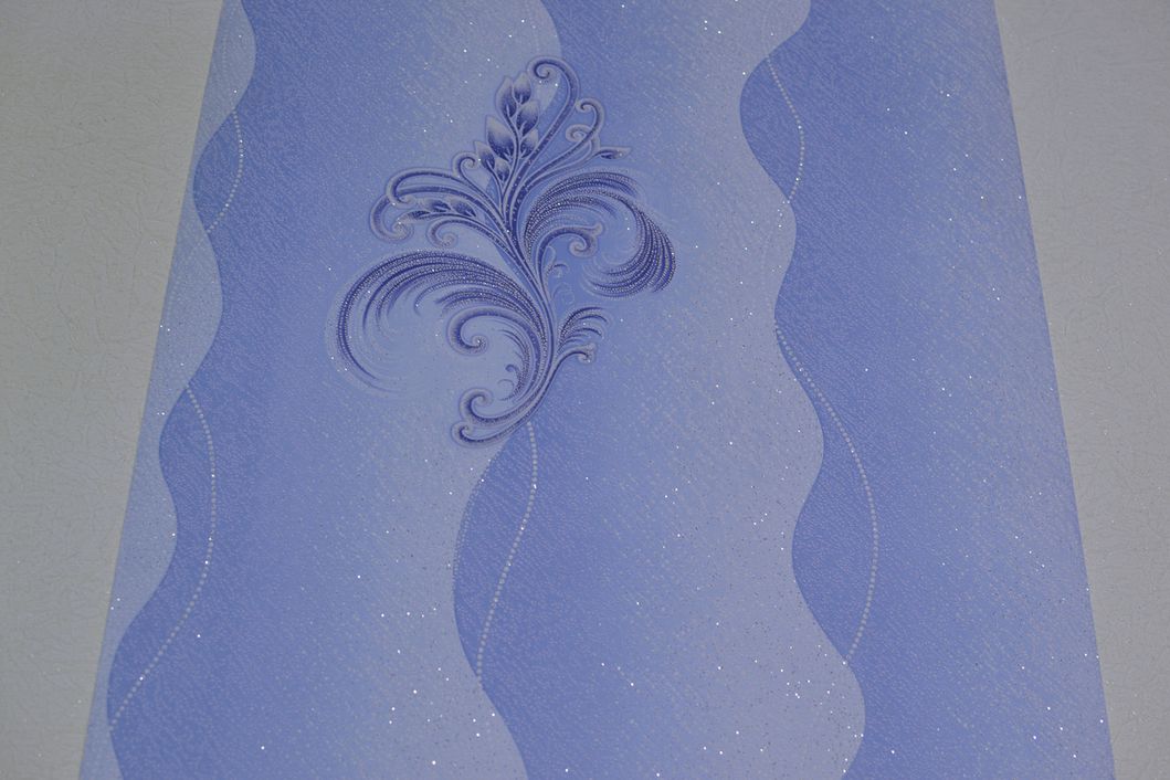 Шпалери акрилові на паперовій основі Слов'янські шпалери Garant B76,4 Престиж блакитний 0,53 х 10,05м (6402-03)