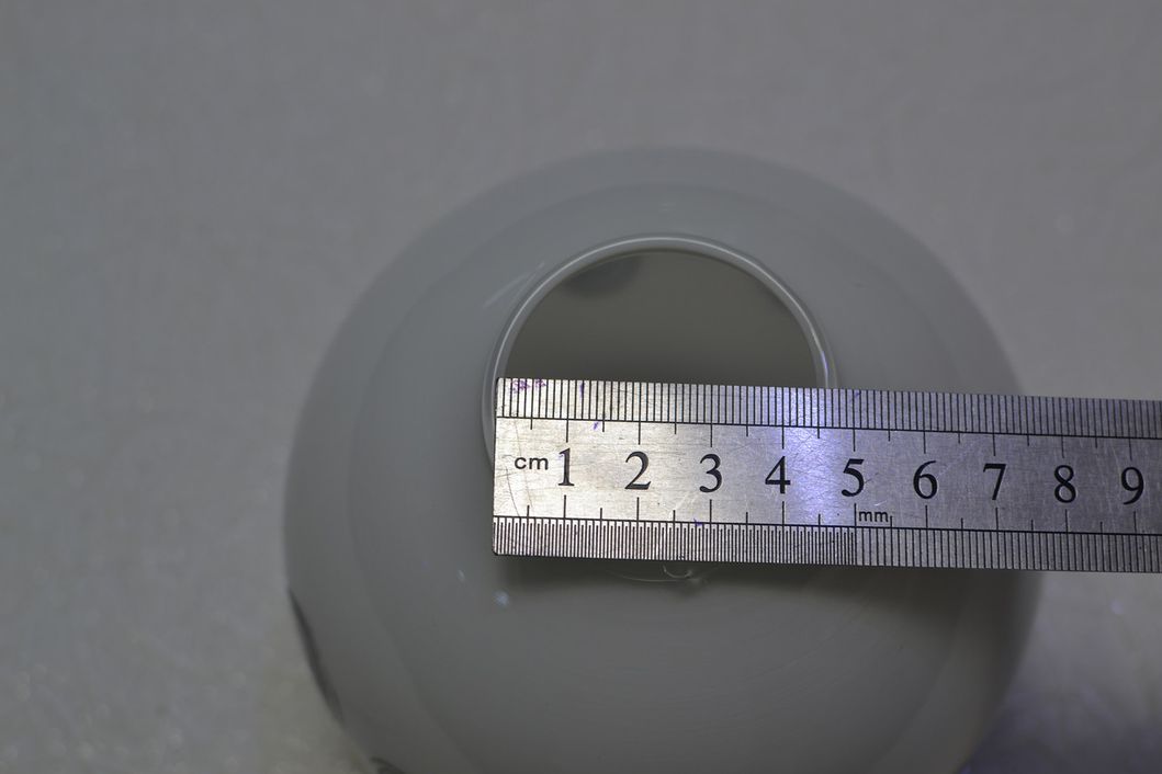 Плафон люстри, Діаметр верхнього отвору 4.5 см, висота 11 см, Білий, Білий