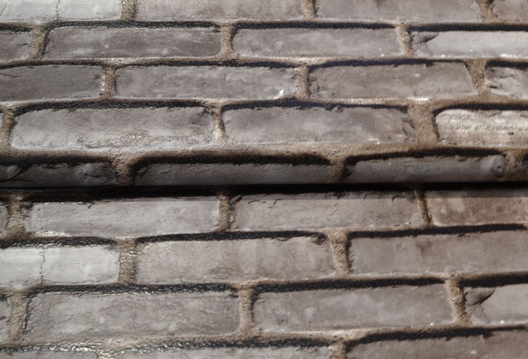 Обои виниловые на флизелиновой основе DU&KA Natura Brick серо-коричневый 1,06 х 10,05м (22100-4)