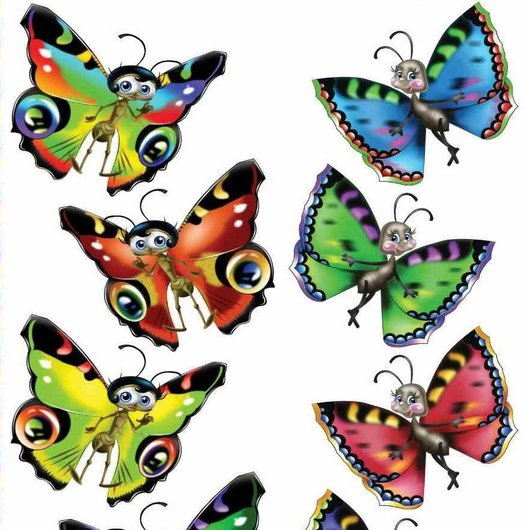 Наклейка декоративная Label №20 Бабочки