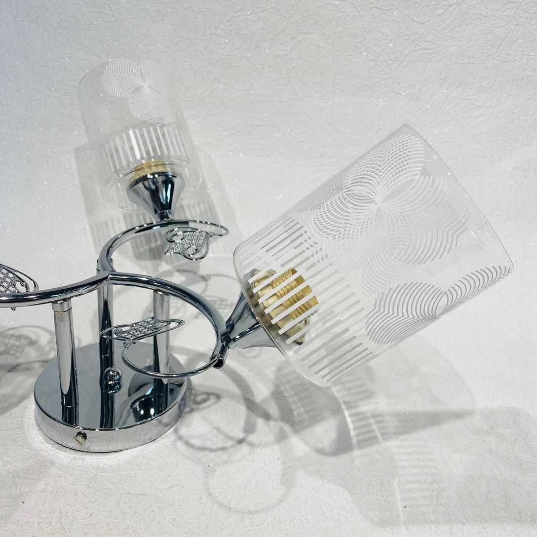 Люстра 3 лампы, в гостиную, спальню стекло в классическом стиле ХРОМ (XA1320/3), Хром, Хром
