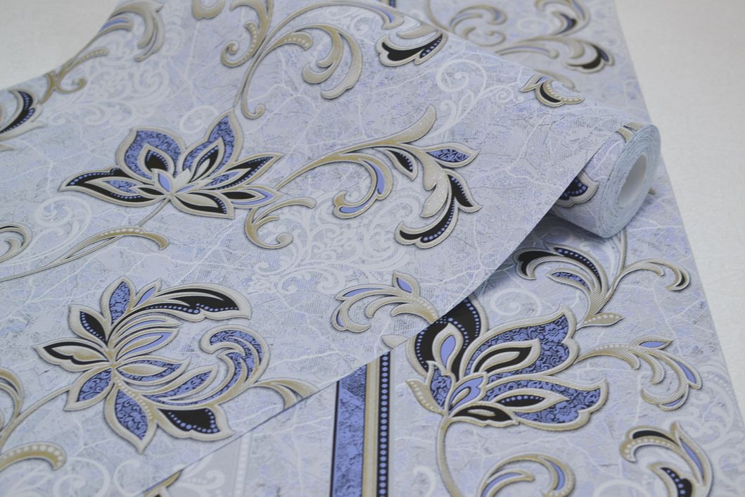 Шпалери вінілові на паперовій основі Слов'янські шпалери Comfort В53,4 Аврора синій 0,53 х 10,05м (5722-03), ограниченное количество