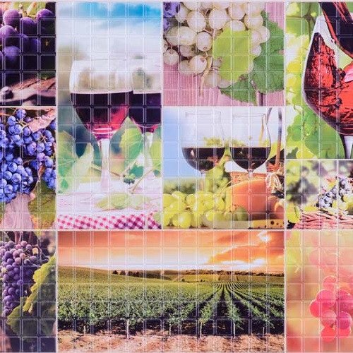 Панель стінова декоративна пластикова мозаїка ПВХ "Осінь" 956 мм х 480 мм, Разные цвета, Різні кольора