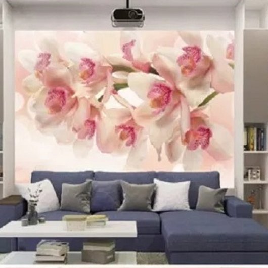 Фотообои плотная бумага ПРЕСТИЖ №67 Розовые орхидеи 196 см х 272 см
