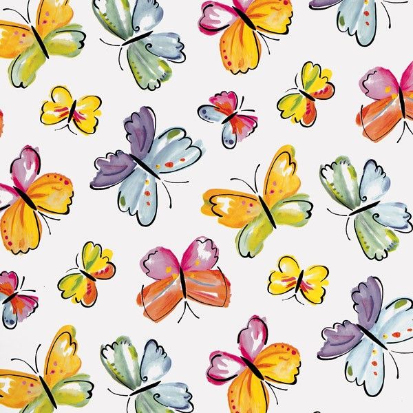 Самоклейка декоративная D-C-Fix Бабочки разноцветный полуглянец 0,45 х 1м, Разноцветный, Разноцветный