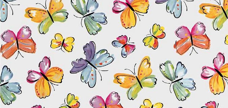 Самоклейка декоративная D-C-Fix Бабочки разноцветный полуглянец 0,45 х 1м, Разноцветный, Разноцветный