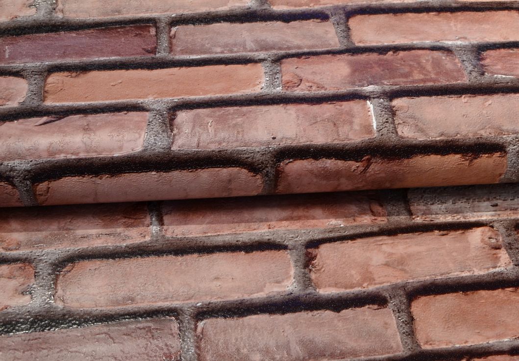 Шпалери вінілові на флізеліновій основі DU&KA Natura Brick теракотовий 1,06 х 10,05м (22100-1)