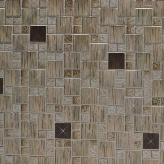 Панель стеновая декоративная пластиковая мозаика ПВХ "Дуб Белфорт" 959 мм х 481 мм, Коричневый