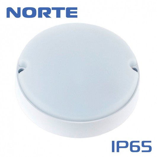 Светильник светодиодный 1-NCP-1402 12W 6500K круг IP65 TM NORTE USD (1-NCP-1402), Белый, Белый