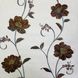 Обои бумажные Континент Деми коричневые цветы на бежевом фоне 0,53 х 10,05м (1263)