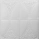 Панель стінова самоклеюча декоративна 3D біла 700х700х4мм, Білий