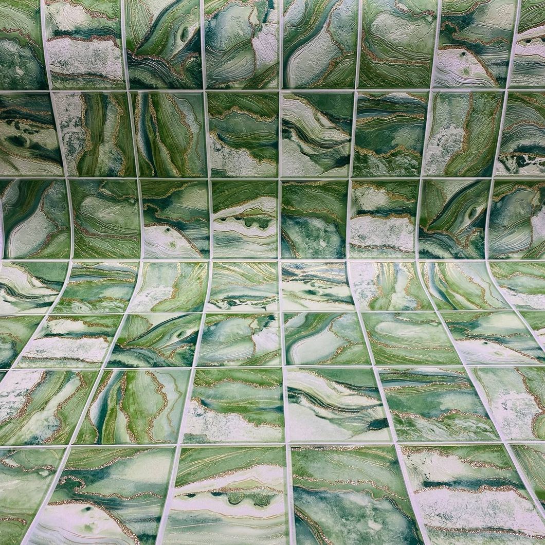 Шпалери вінілові на паперовій основі супер-мийка Слов'янські шпалери Expromt В38 Коррал зелений 1,06 х 10,05м (5794-04)
