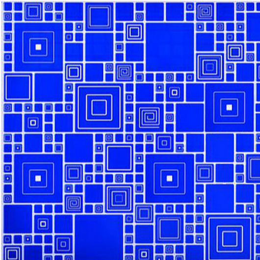 Панель стеновая декоративная пластиковая мозаика ПВХ "Палитра Индиго" 954 мм х 478 мм, Синий, Синий