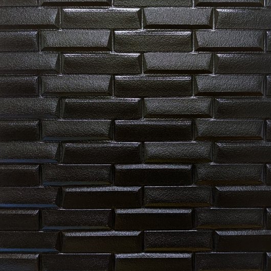 Панель стеновая самоклеящаяся декоративная 3D черный кирпич 700х770х7мм, Черный