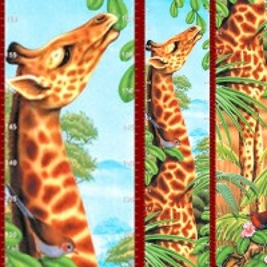 Фотообои простая бумага Ростомер Жирафа 2 листа 150 см х 15 см