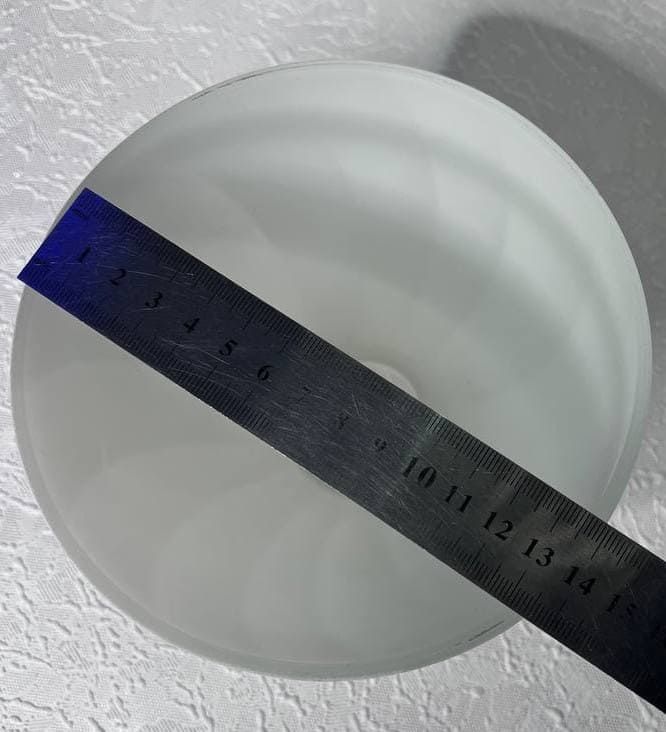 Плафон люстри діаметр верхнього отвору 3,6 см висота 10 см, Білий, Бежевий