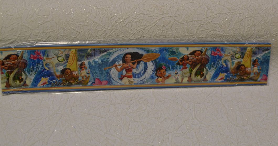 Бордюри для шпалер дитячі Моана ширина 5.5 см, Разные цвета, Різні кольора