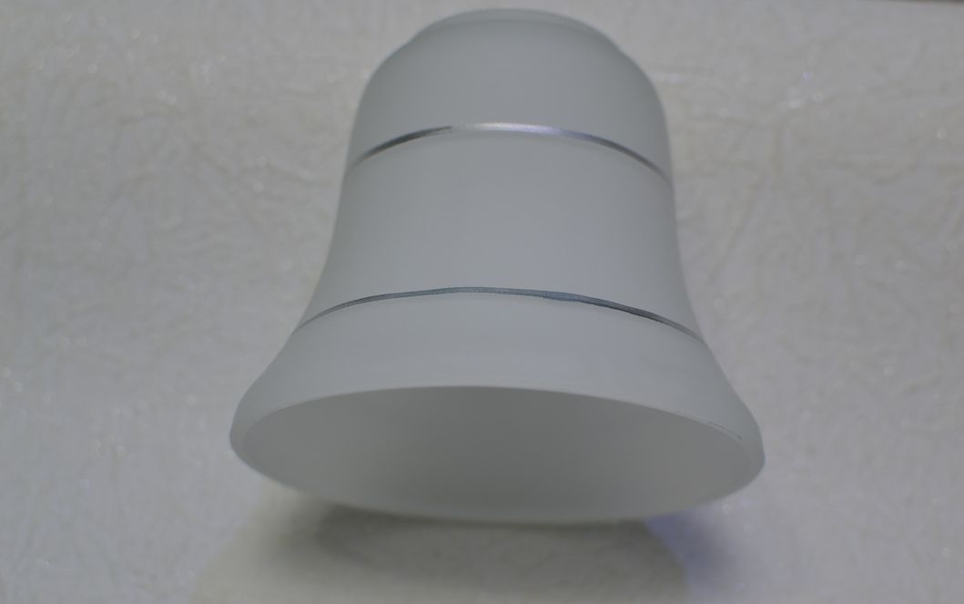 Плафон люстри, Діаметр верхнього отвору 4 см, висота 11 см, Білий, Білий