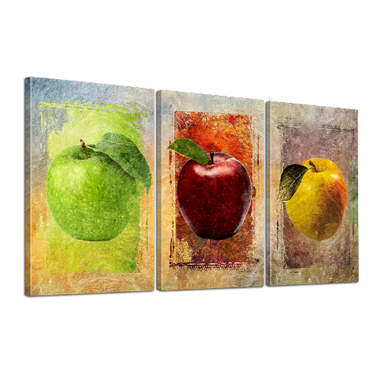 Модульная картина DK Place Сочные яблука 53 x 100 см 3 части (536_3)
