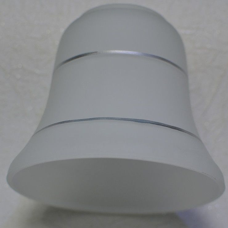 Плафон люстри, Діаметр верхнього отвору 4 см, висота 11 см, Білий, Білий