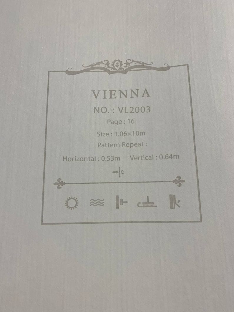 Обои виниловые на флизелиновой основе Vienna персиковый 1,06 х 10,05м (VL2003)
