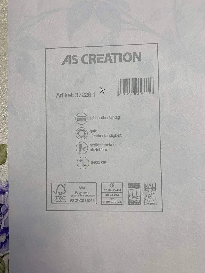 Шпалери вінілові на флізеліновій основі AS Creation Romantico рожевий 0,53 х 10,05м (37226-1)