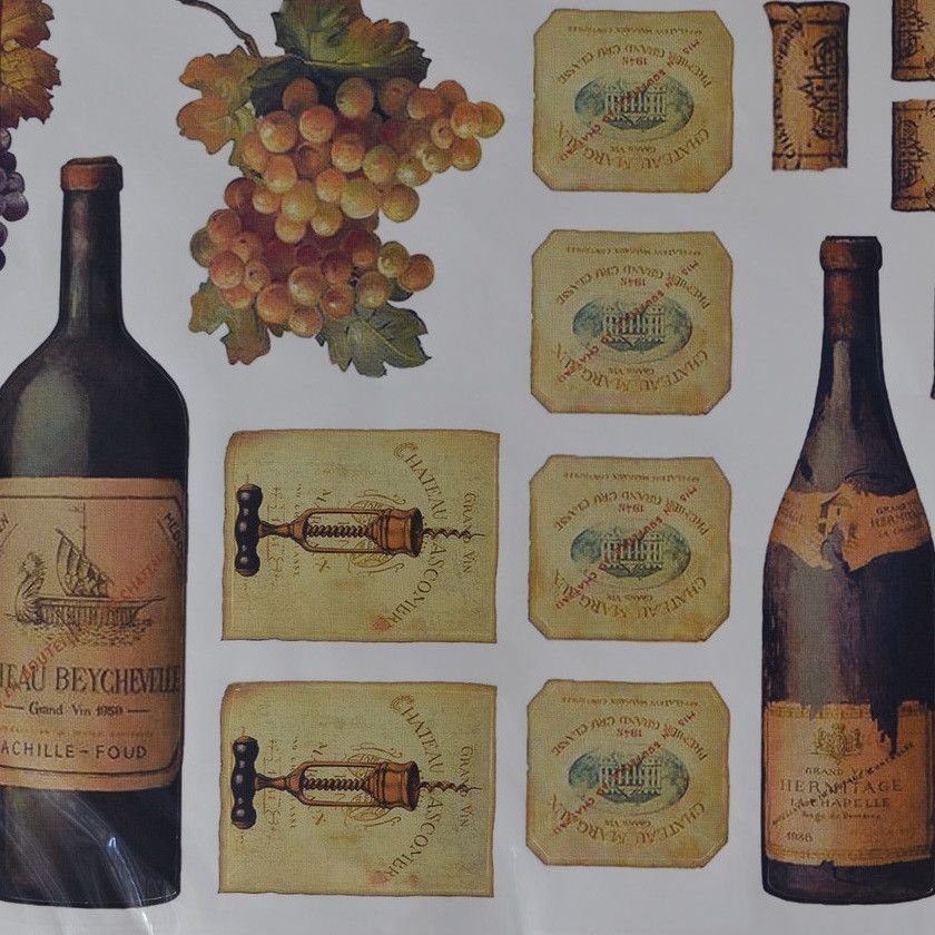 Наклейка декоративная АртДекор №35 Бутылки виноград