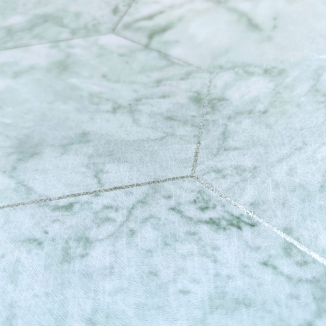 Самоклеюча декоративна плівка нефритовий мармур срібні соти 0,45Х10М (KN-X0051-4), серый, Сірий