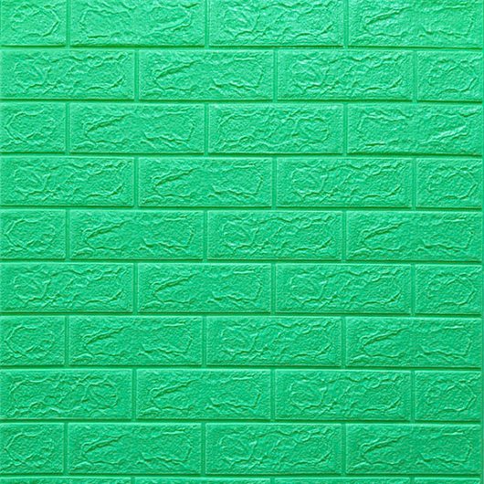 Панель стінова самоклеюча декоративна 3D Цегла 700х770х5мм, Зелений