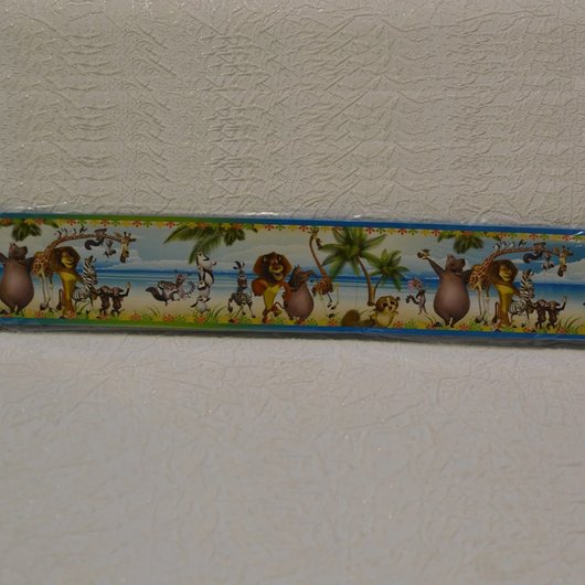 Бордюри для шпалер дитячі Мадагаскар ширина 5.5 см, Разные цвета, Різні кольора