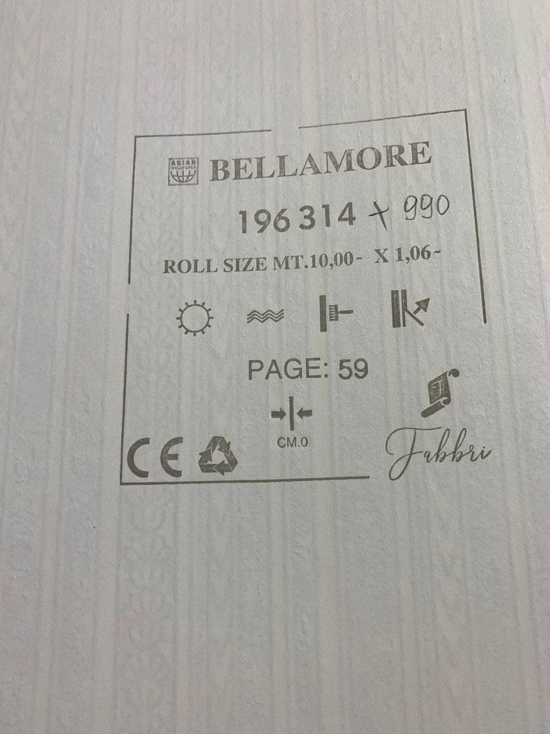 Обои виниловые на флизелиновой основе Wiganford Bellamore серо-бежевый 1,06 х 10,05м (196314)