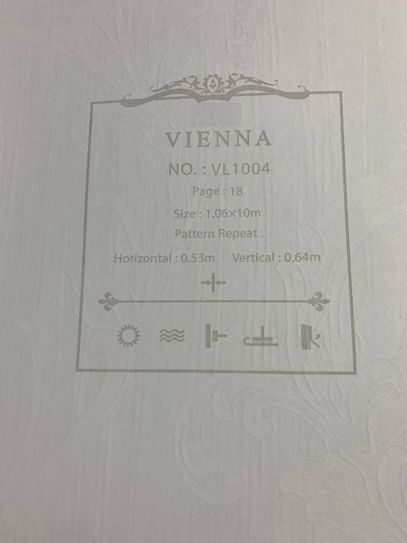 Шпалери вінілові на флізеліновій основі Vienna бронза 1,06 х 10,05м (VL1004)