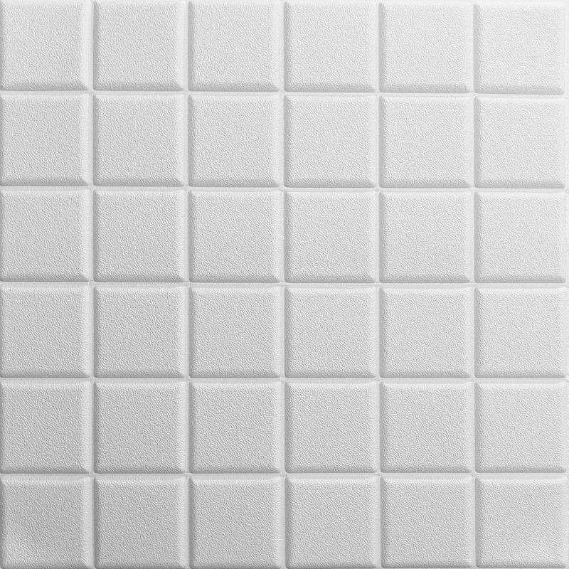Панель стеновая самоклеящаяся декоративная 3D кубы 600х600х7мм, Белый