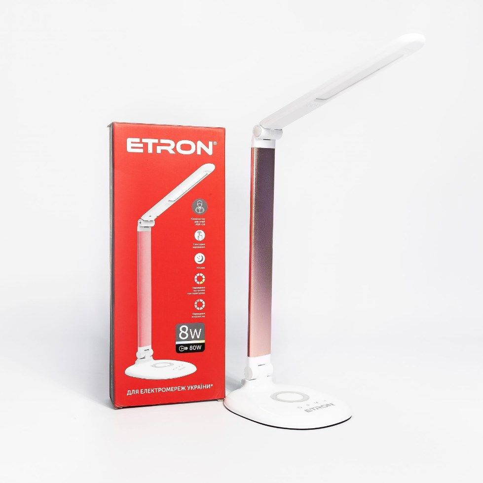 Настольная Led Лампа ETRON Desk Lamp step 8W 3000-6000K White-Coral, Белый, Белый