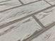 Панель стеновая декоративная пластиковая кирпич ПВХ "Лофт белый" 983 мм х 498 мм, Белый, Белый