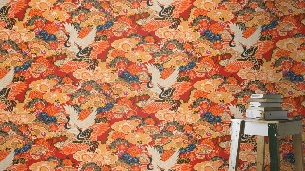 Обои виниловые на флизелиновой основе Rash Kimono красный 0,53 х 10,05м (409345)