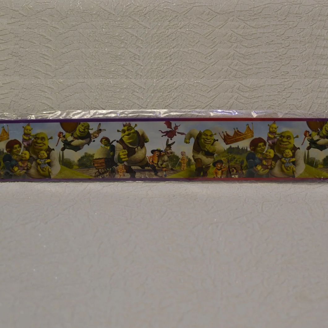 Бордюри для шпалер дитячі Шрек ширина 5.5 см, Разные цвета, Різні кольора