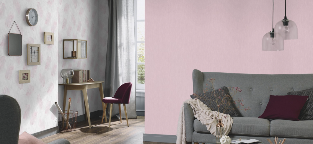 Обои виниловые на флизелиновой основе Розовые Fashion for Walls 0,53 х 10,05м (10004-05)