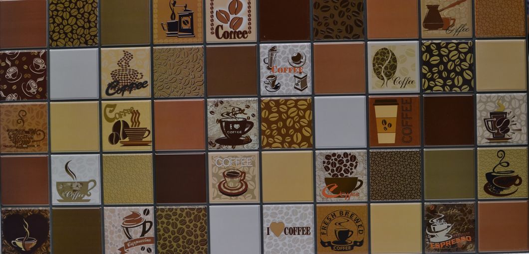 Панель стінова декоративна пластикова мозаїка ПВХ "Кава з молоком Коричнева" 954 мм х 480 мм, Коричневий, Коричневий